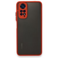 Newface Xiaomi Redmi Note 11 Kılıf Montreal Silikon Kapak - Kırmızı