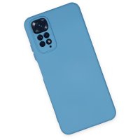 Newface Xiaomi Redmi Note 11 Kılıf Nano içi Kadife Silikon - Mavi