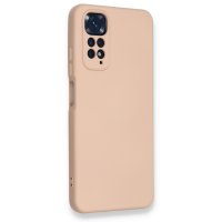 Newface Xiaomi Redmi Note 11 Kılıf Nano içi Kadife Silikon - Pudra