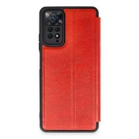 Newface Xiaomi Redmi Note 11 Pro Kılıf Flip Cover - Kırmızı