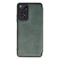 Newface Xiaomi Redmi Note 11 Pro Kılıf Flip Cover - Koyu Yeşil