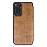 Newface Xiaomi Redmi Note 11 Pro Kılıf Flip Cover - Taba