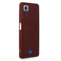 Newface Xiaomi Redmi Note 11 Pro Kılıf Kelvin Kartvizitli Silikon - Bordo