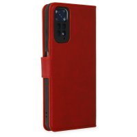 Newface Xiaomi Redmi Note 11S Kılıf Trend S Plus Kapaklı Kılıf - Kırmızı