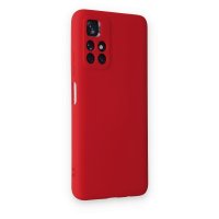 Newface Xiaomi Redmi Note 11T Kılıf Nano içi Kadife Silikon - Kırmızı