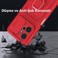 Newface Xiaomi Redmi Note 12 4G Kılıf Zuma Kartvizitli Yüzüklü Silikon - Siyah