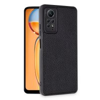 Newface Xiaomi Redmi Note 12 Pro 4G Kılıf Aras Deri Kapak - Siyah