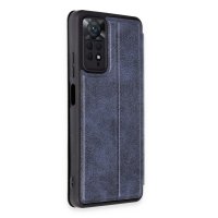 Newface Xiaomi Redmi Note 12 Pro 4G Kılıf Flip Cover - Lacivert