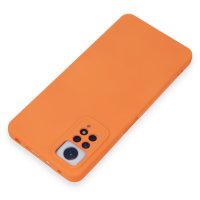 Newface Xiaomi Redmi Note 12 Pro 4G Kılıf Nano içi Kadife Silikon - Turuncu