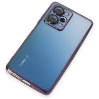 Newface Xiaomi Redmi Note 12 Pro 5G Kılıf Razer Lensli Silikon - Mor