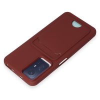 Newface Xiaomi Redmi Note 12S Kılıf Kelvin Kartvizitli Silikon - Bordo