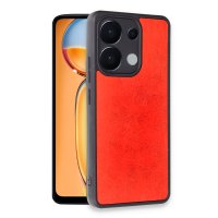 Newface Xiaomi Redmi Note 13 4G Kılıf Aras Deri Kapak - Kırmızı