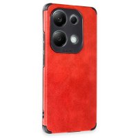 Newface Xiaomi Redmi Note 13 4G Kılıf Loop Deri Silikon - Kırmızı