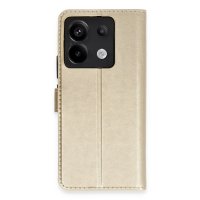 Newface Xiaomi Redmi Note 13 5G Kılıf Trend S Plus Kapaklı Kılıf - Gold