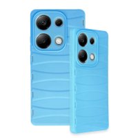 Newface Xiaomi Redmi Note 13 Pro 4G Kılıf Bibercas Silikon Kapak - Mavi