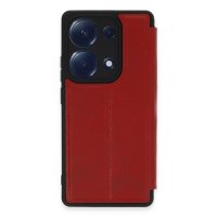 Newface Xiaomi Redmi Note 13 Pro 4G Kılıf Flip Cover - Kırmızı