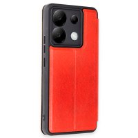 Newface Xiaomi Redmi Note 13 Pro 5G Kılıf Flip Cover - Kırmızı