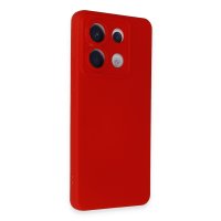 Newface Xiaomi Redmi Note 13 Pro 5G Kılıf Nano içi Kadife Silikon - Kırmızı