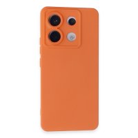 Newface Xiaomi Redmi Note 13 Pro 5G Kılıf Nano içi Kadife Silikon - Turuncu