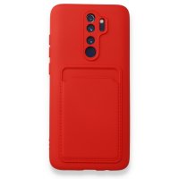 Newface Xiaomi Redmi Note 8 Pro Kılıf Kelvin Kartvizitli Silikon - Kırmızı