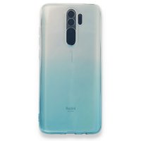 Newface Xiaomi Redmi Note 8 Pro Kılıf Lüx Çift Renkli Silikon - Turkuaz