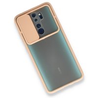 Newface Xiaomi Redmi Note 8 Pro Kılıf Palm Buzlu Kamera Sürgülü Silikon - Pembe