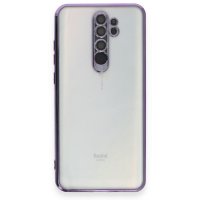 Newface Xiaomi Redmi Note 8 Pro Kılıf Razer Lensli Silikon - Mor