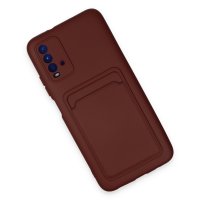 Newface Xiaomi Redmi Note 9 4G Kılıf Kelvin Kartvizitli Silikon - Bordo