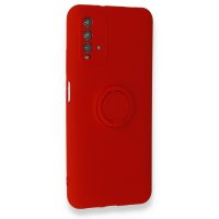 Newface Xiaomi Redmi 9T Kılıf Viktor Yüzüklü Silikon - Kırmızı