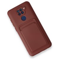 Newface Xiaomi Redmi Note 9 Kılıf Kelvin Kartvizitli Silikon - Bordo