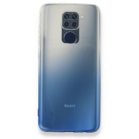 Newface Xiaomi Redmi Note 9 Kılıf Lüx Çift Renkli Silikon - Mavi