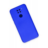 Newface Xiaomi Redmi Note 9 Kılıf Nano içi Kadife Silikon - Koyu Mavi