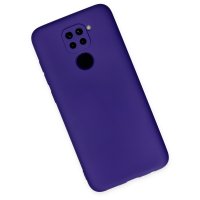 Newface Xiaomi Redmi Note 9 Kılıf Nano içi Kadife Silikon - Mor