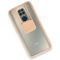 Newface Xiaomi Redmi Note 9 Kılıf Palm Buzlu Kamera Sürgülü Silikon - Pembe