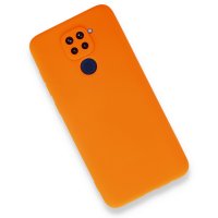 Newface Xiaomi Redmi Note 9 Kılıf First Silikon - Turuncu