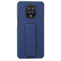 Newface Xiaomi Redmi Note 9 Pro Kılıf Mega Standlı Silikon - Mavi