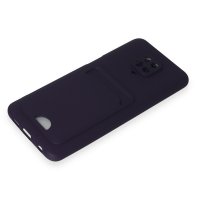 Newface Xiaomi Redmi Note 9S Kılıf Kelvin Kartvizitli Silikon - Derin Mor