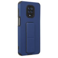 Newface Xiaomi Redmi Note 9S Kılıf Mega Standlı Silikon - Mavi