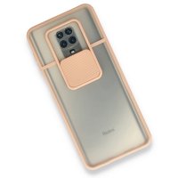 Newface Xiaomi Redmi Note 9S Kılıf Palm Buzlu Kamera Sürgülü Silikon - Pembe