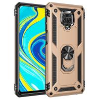 Newface Xiaomi Redmi Note 9S Kılıf Sofya Yüzüklü Silikon Kapak - Gold