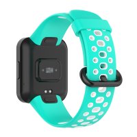 Newface Xiaomi Redmi Watch 2 Lite Spor Delikli Kordon - Turkuaz-Beyaz