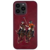 Santa Barbara Polo Racquet Club iPhone 13 Pro Max Jockey Deri Kapak - Kırmızı