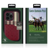 Santa Barbara Polo Racquet Club iPhone 13 Pro Max Plaid Kartvizitli Kapak - Siyah