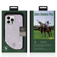 Santa Barbara Polo Racquet Club iPhone 14 Pro Aurora Simli Kapak - Pembe