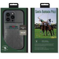 Santa Barbara Polo Racquet Club iPhone 14 Pro Max Hulda Kartvizitli Kapak - Kahverengi