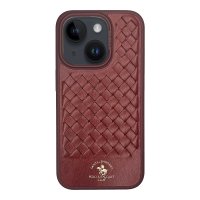 Santa Barbara Polo Racquet Club iPhone 15 Plus Ravel Deri Kapak - Kırmızı