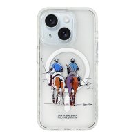 Santa Barbara Polo Racquet Club iPhone 15 Willie Şeffaf Magsafe Kapak - Morandi