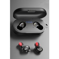 Tozo T10S Çağrı Gürültü Engelleyici Özellikli Ultra Hafif IPX8 Su Geçirmez Bluetooth 5.2 Kablosuz Airpods Kulaklık - Siyah