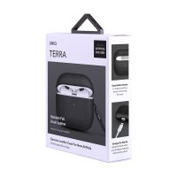 Uniq Airpods 3 (3.nesil) Terra Genuine Deri Kılıf - Siyah