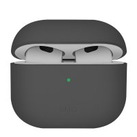 Uniq Airpods 4 (4.nesil) Lino Silikon Kılıf - Gri